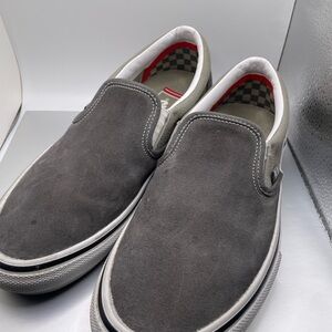 Vans Gray Slip-On Loafers with Classic Design